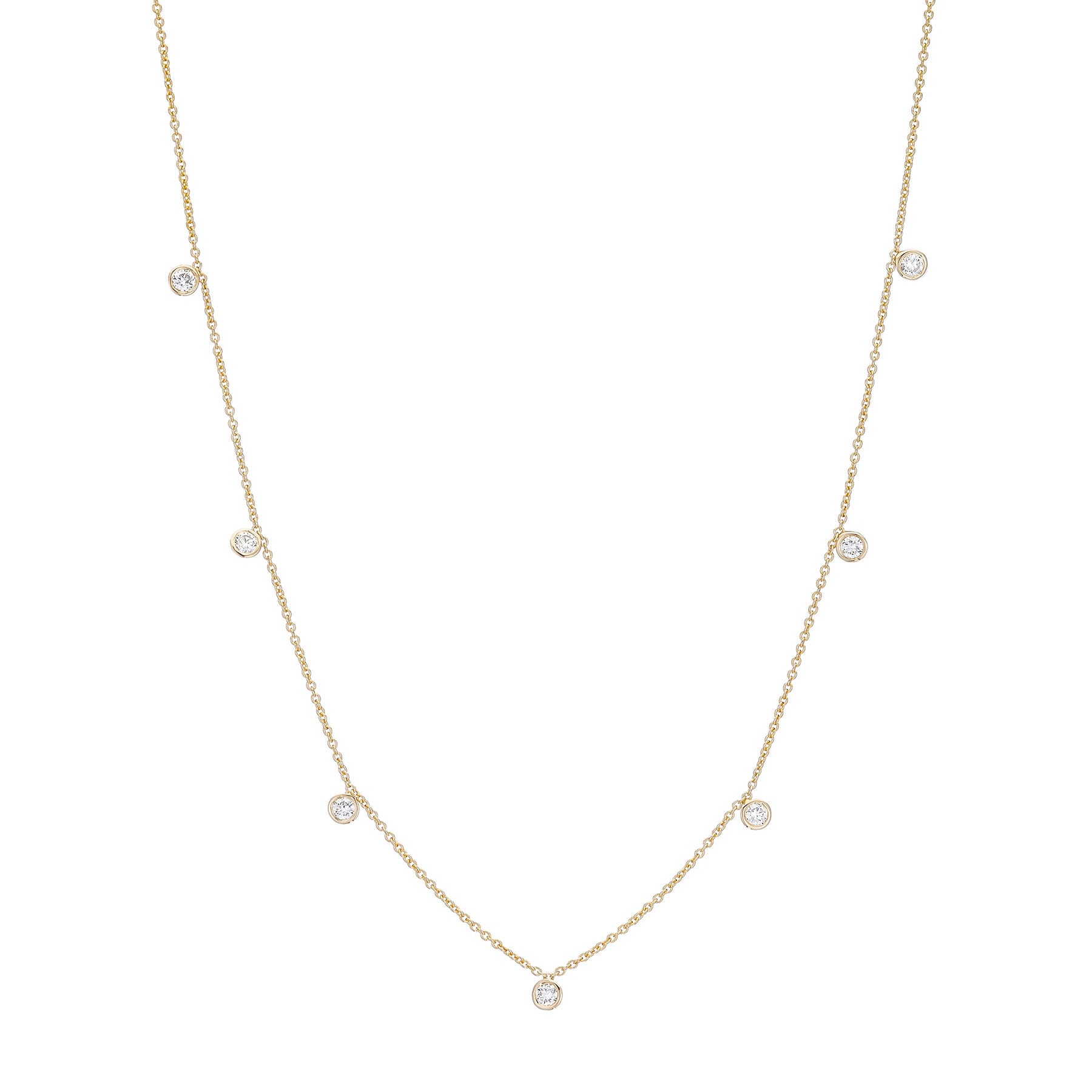 Seven Diamond Drop Necklace - Nina Segal Jewelry