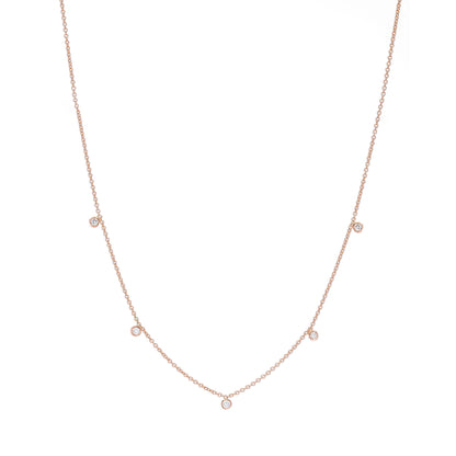 Five Tiny Diamond Drop Necklace - Nina Segal Jewelry