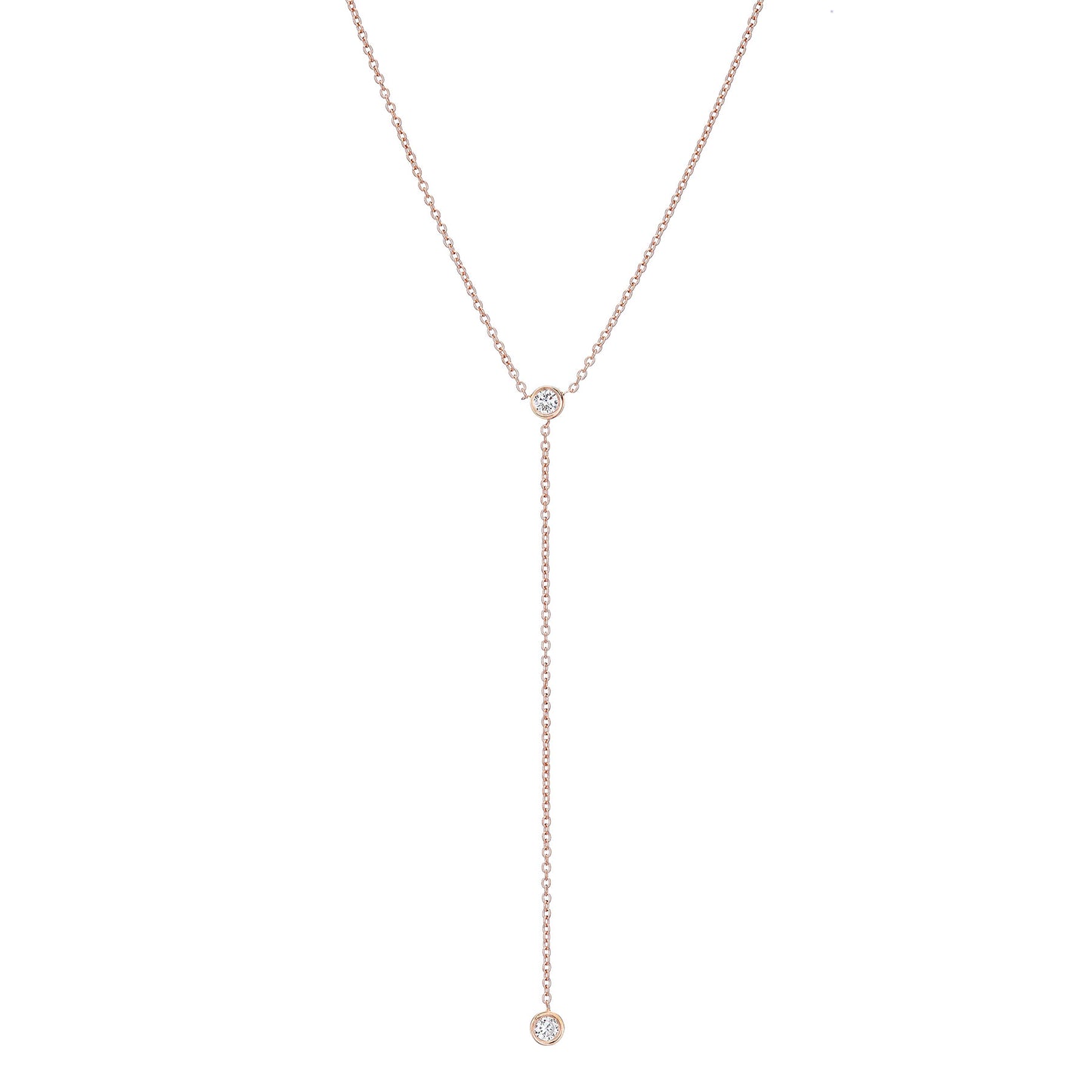 Classic Double Diamond Lariat Necklace - Nina Segal Jewelry