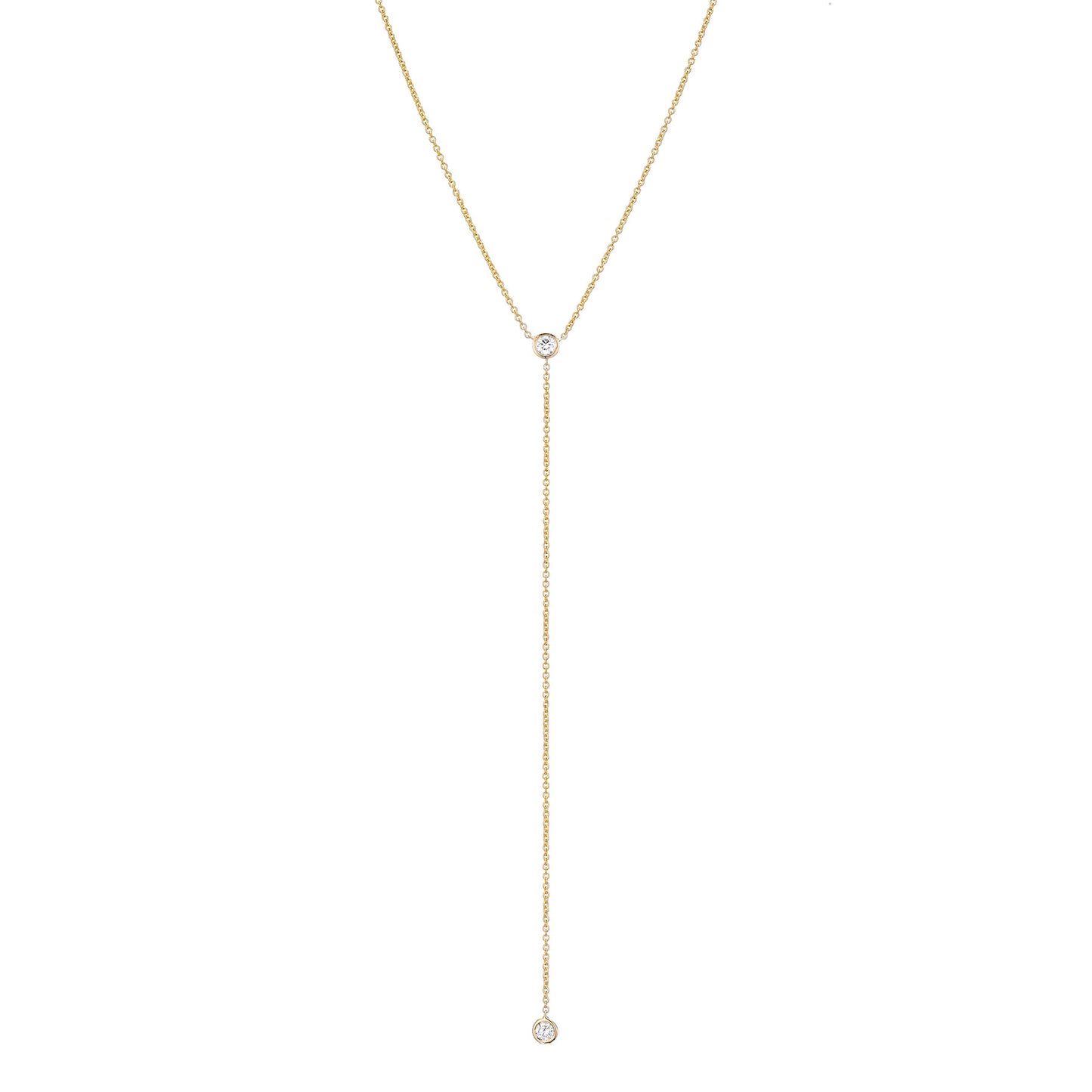 Double Diamond Lariat Medium - Nina Segal Jewelry