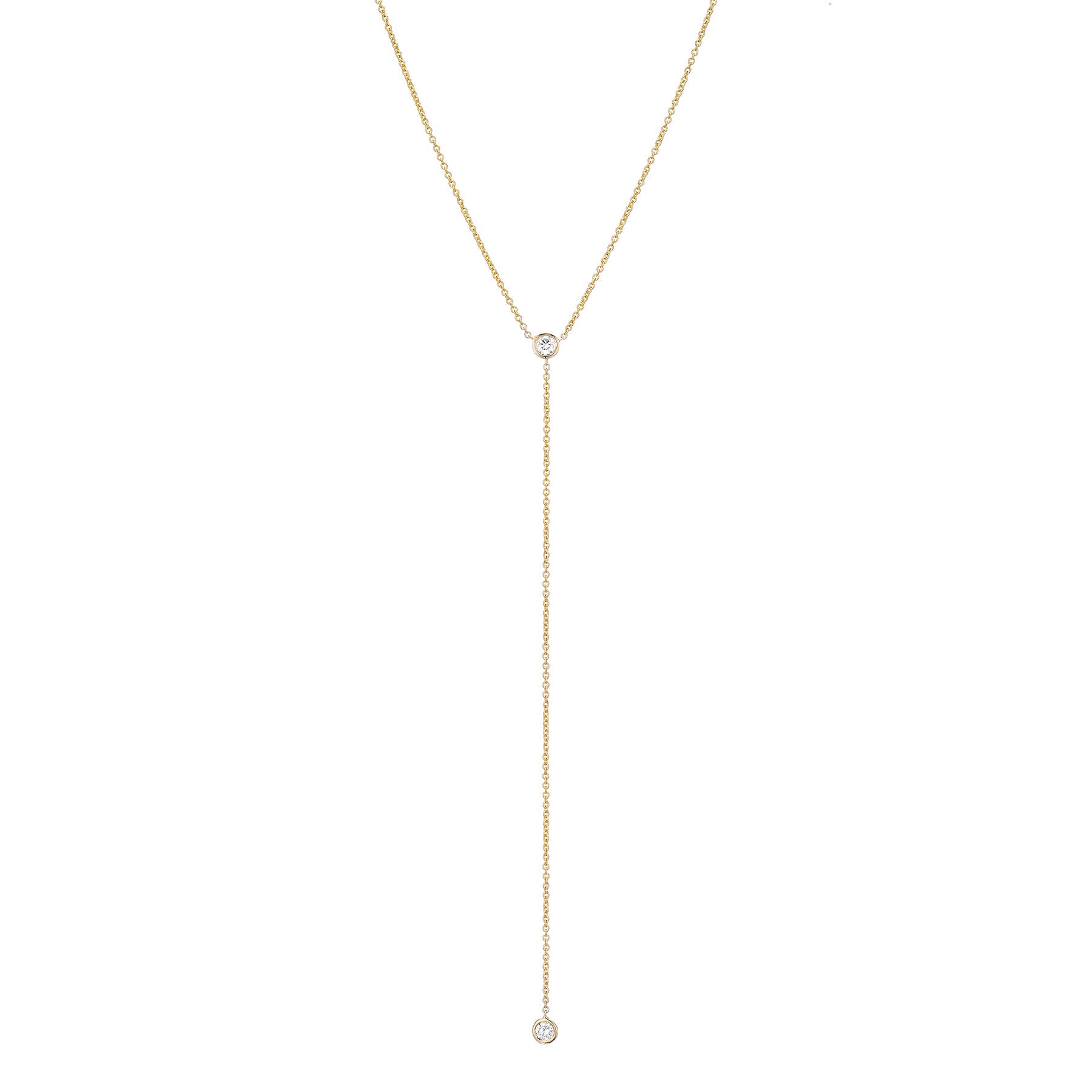 Double Diamond Lariat Medium - Nina Segal Jewelry