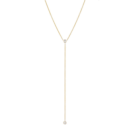 Double Diamond Lariat Medium - Nina Segal Jewelry