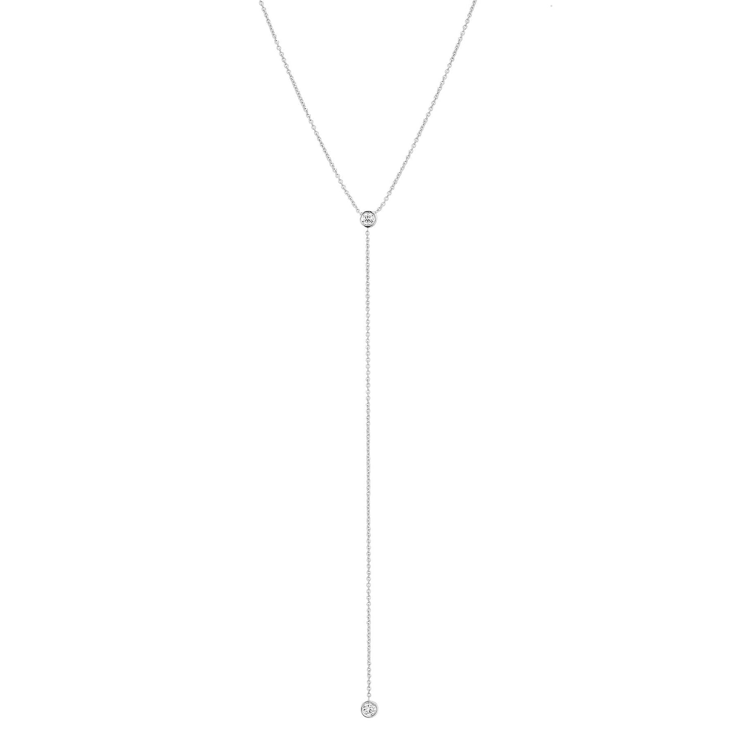 Double Diamond Lariat Medium - Nina Segal Jewelry