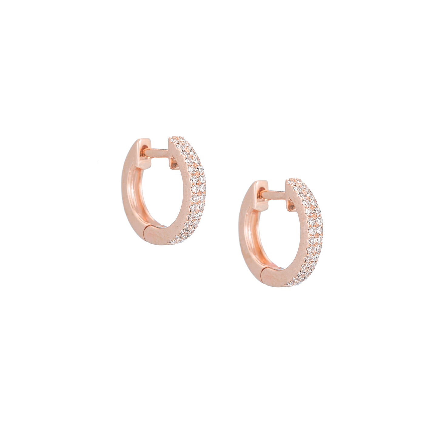 Double Row Diamond Huggies - Nina Segal Jewelry