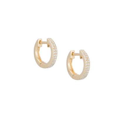 Double Row Diamond Huggies - Nina Segal Jewelry