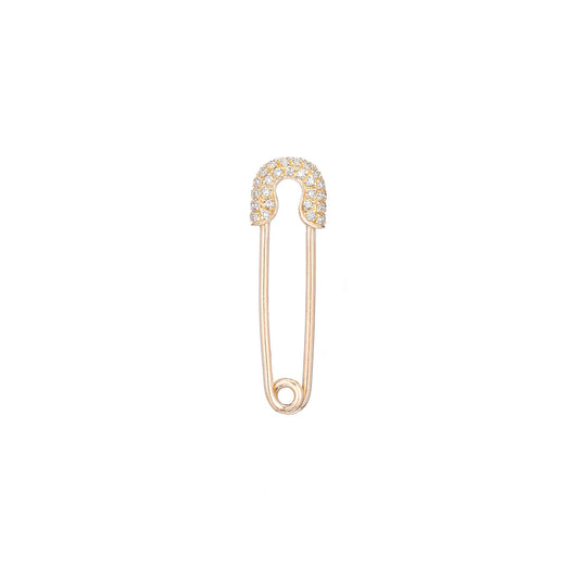 Diamond Full Pave Safety Pin Small - Nina Segal Jewelry