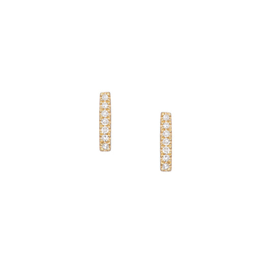 6 Diamond Bar Studs - Nina Segal Jewelry