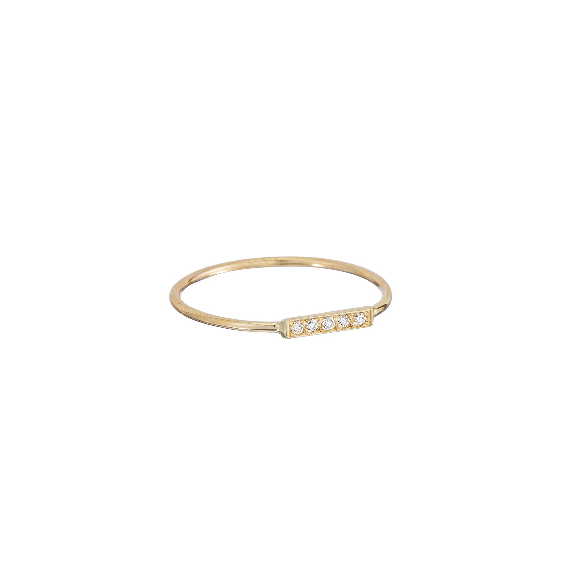 5 Diamond Bar Ring - Nina Segal Jewelry