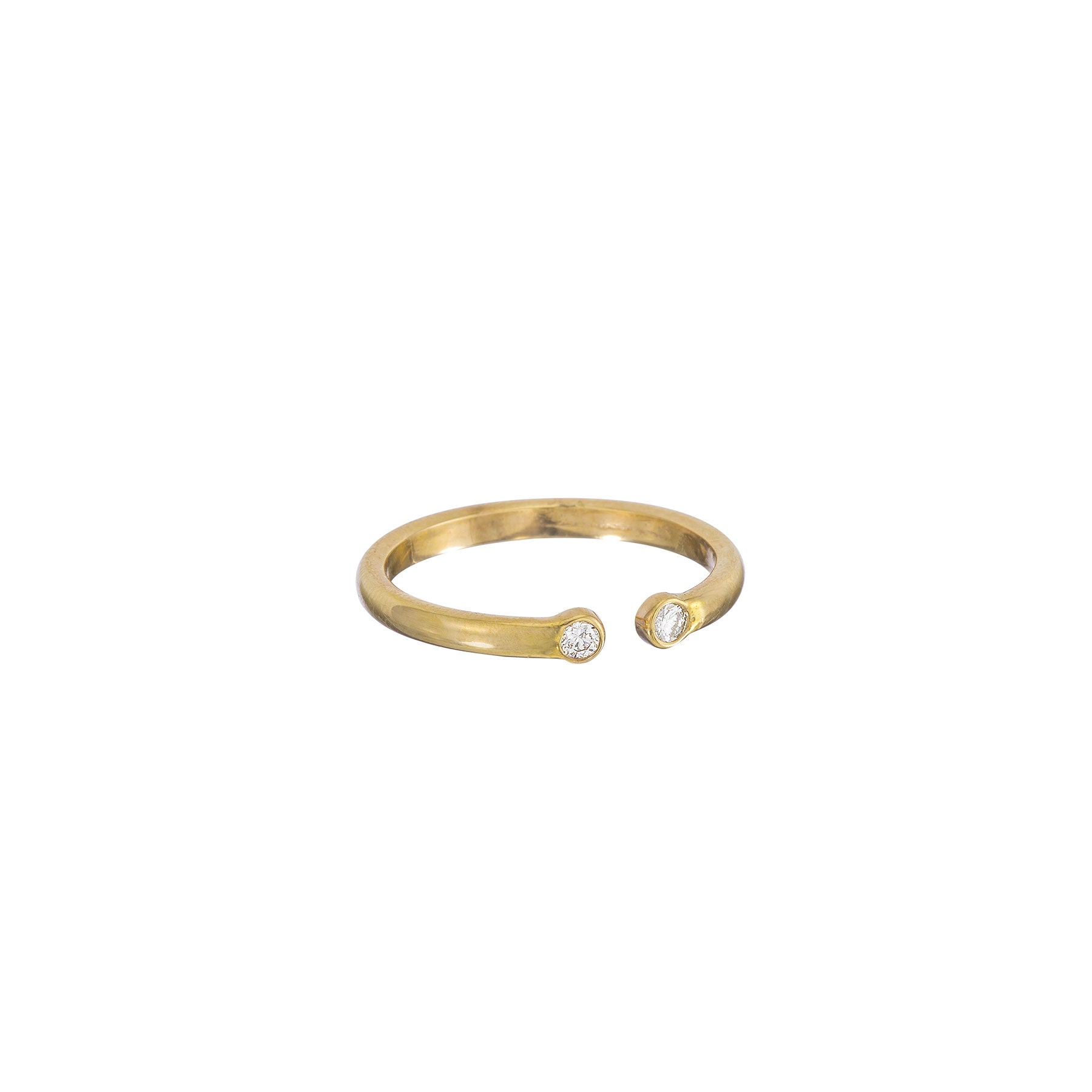 Double Diamond Cuff Ring - Nina Segal Jewelry