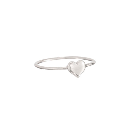 Tiny Puff Heart Thin Band - Nina Segal Jewelry