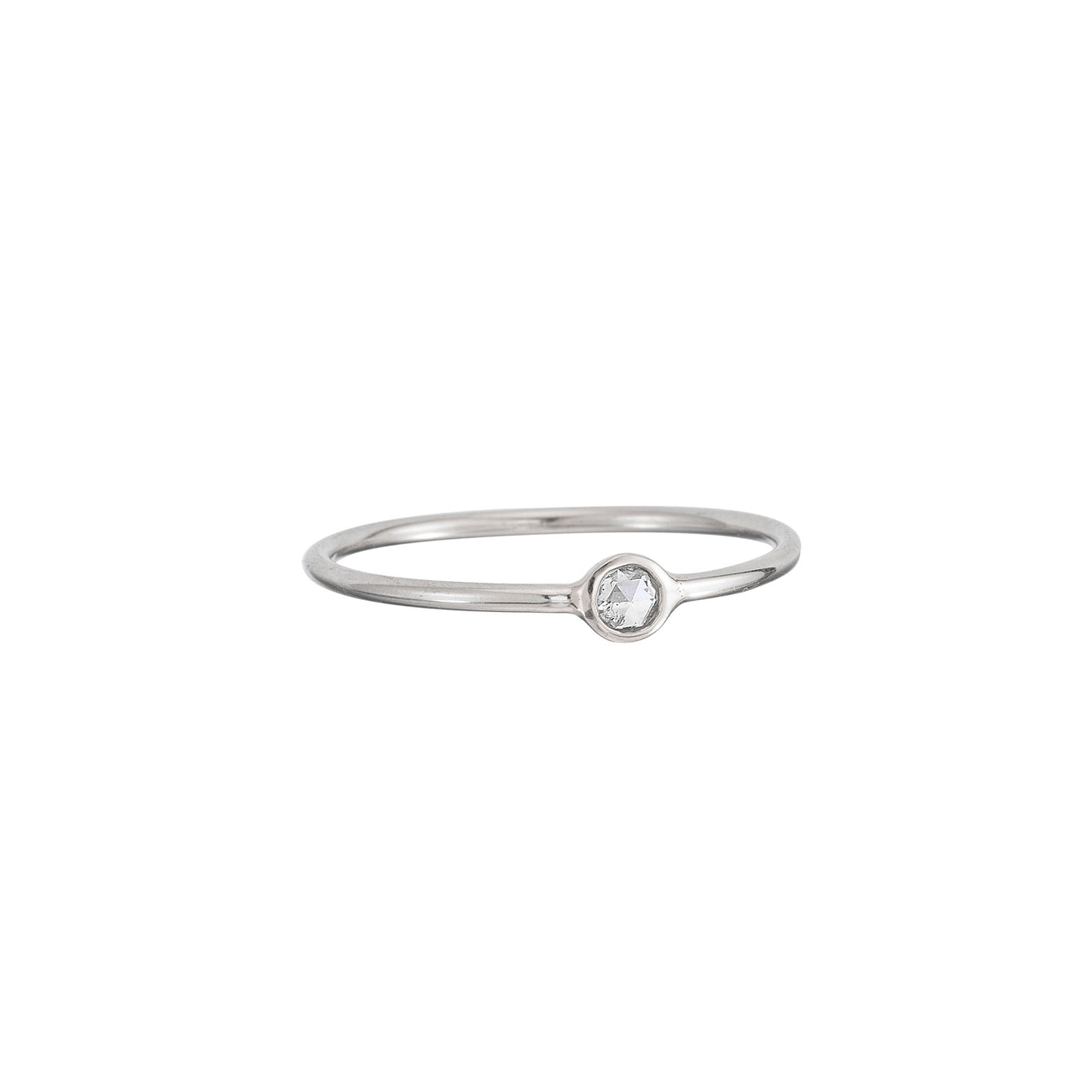 Rose Cut Diamond Bezel Thin Band - Nina Segal Jewelry