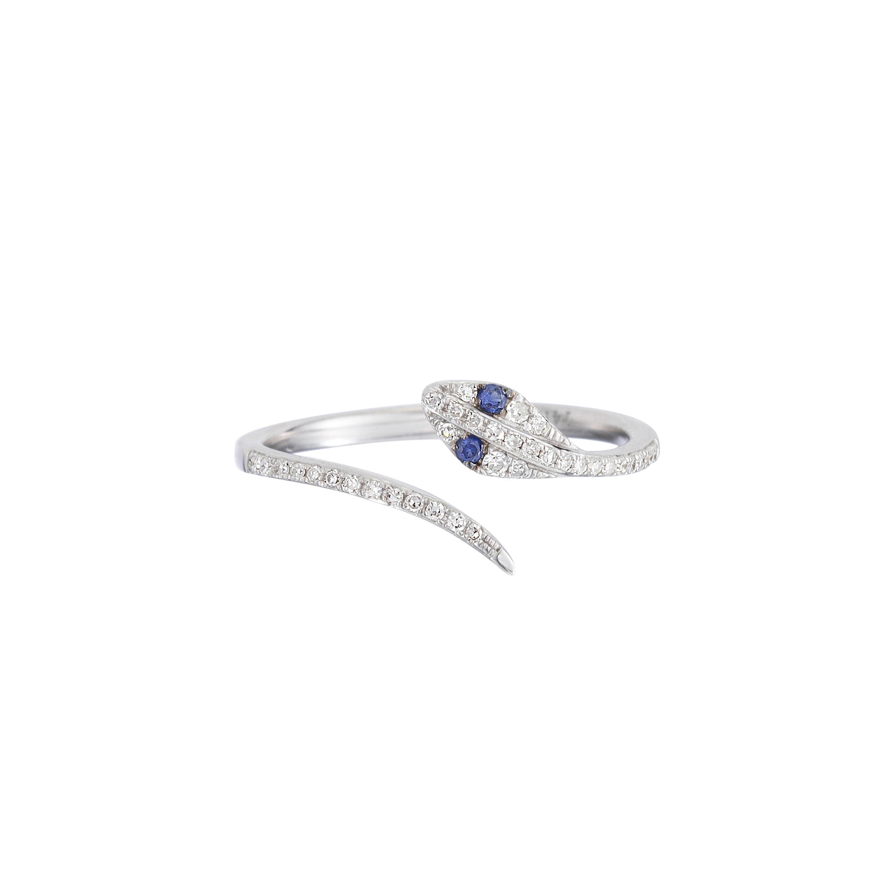 Baby Diamond Snake with Sapphire Eyes - Nina Segal Jewelry