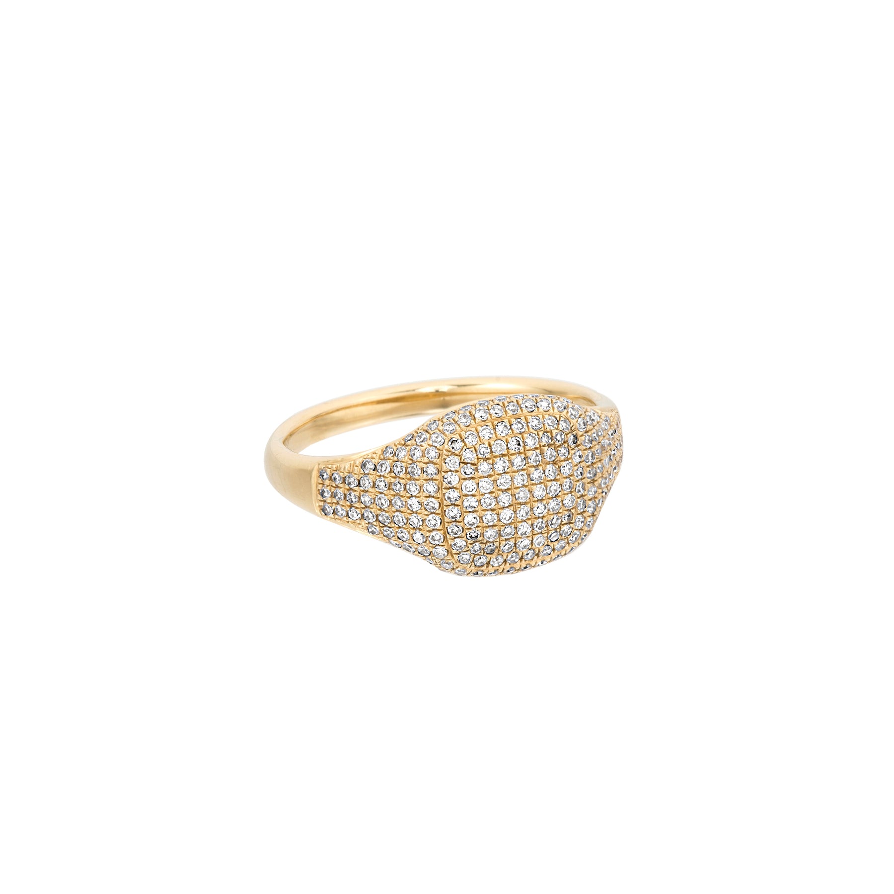 Diamond Encrusted Signet Ring - Nina Segal Jewelry