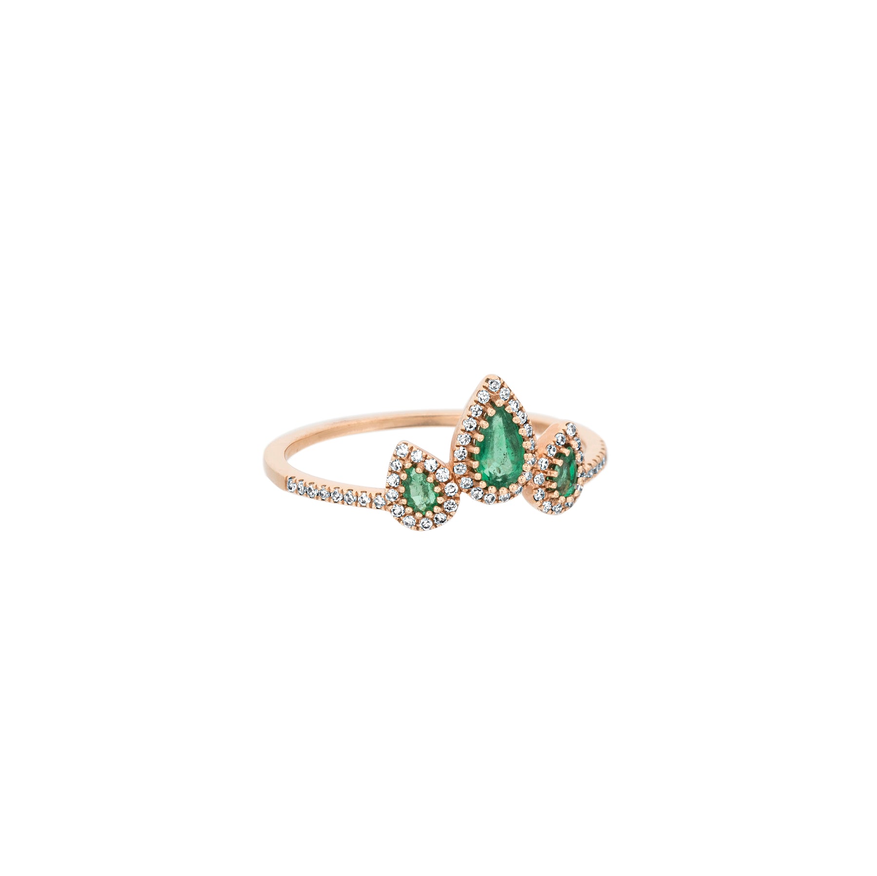 Emerald Diamond Crown Ring - Nina Segal Jewelry