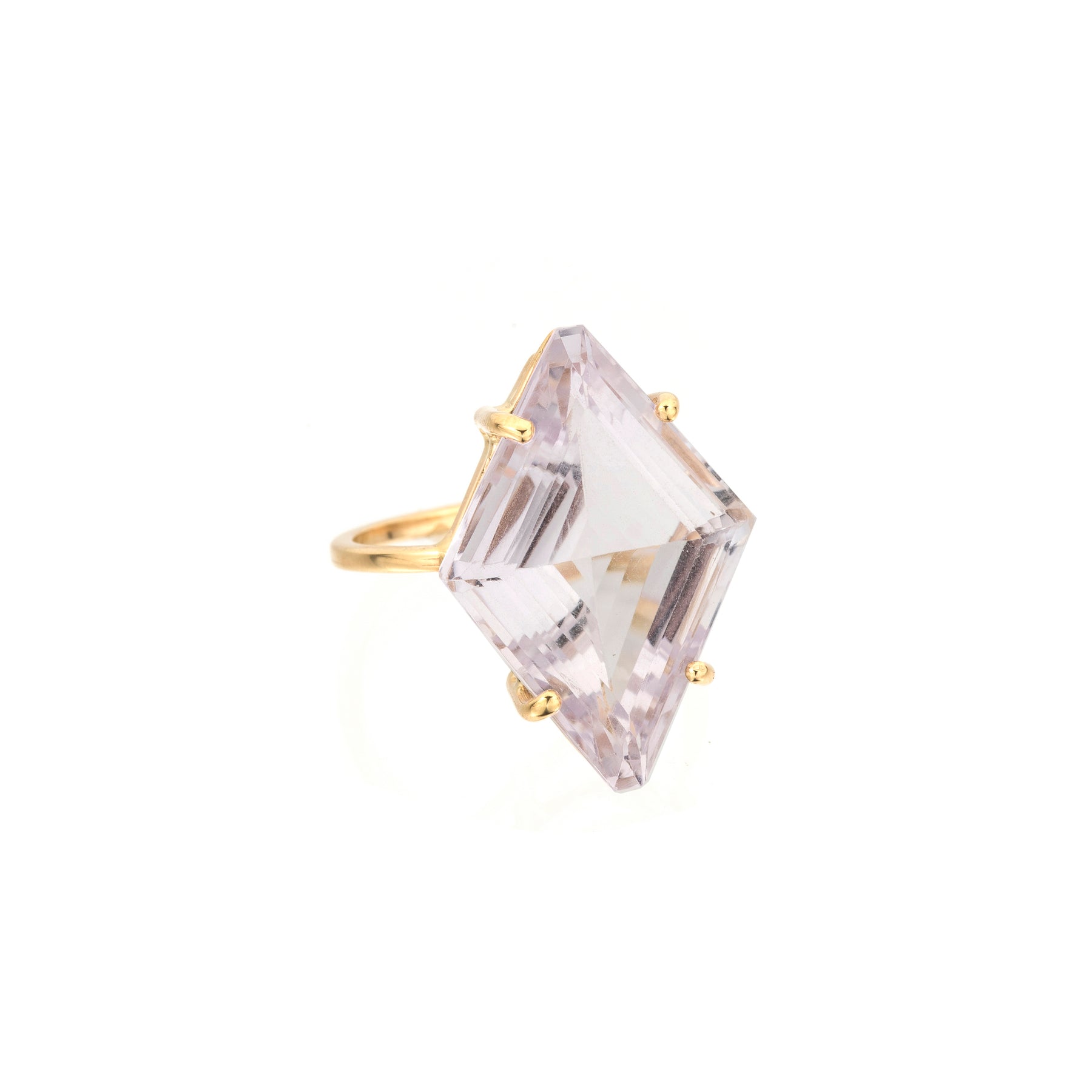 Light Purple Brazilian Amethyst  Diamond Shape Ring - Nina Segal Jewelry