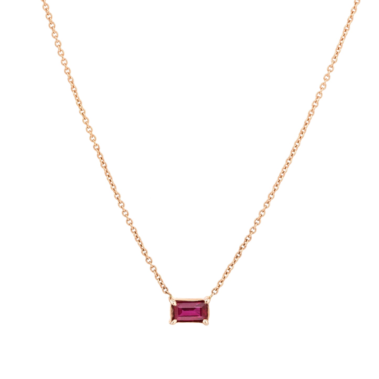 Ruby Baguette Necklace - Nina Segal Jewelry