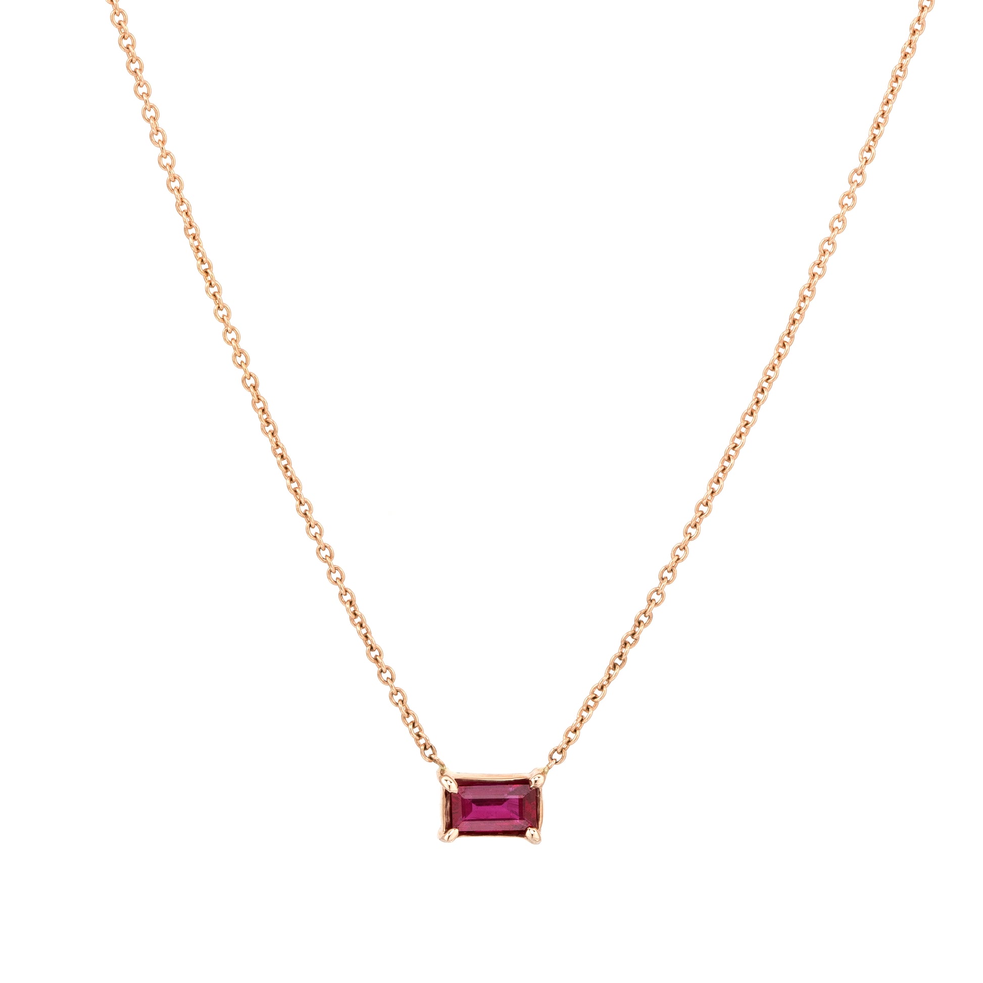 Ruby Baguette Necklace - Nina Segal Jewelry