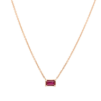 Ruby Baguette Necklace - Nina Segal Jewelry