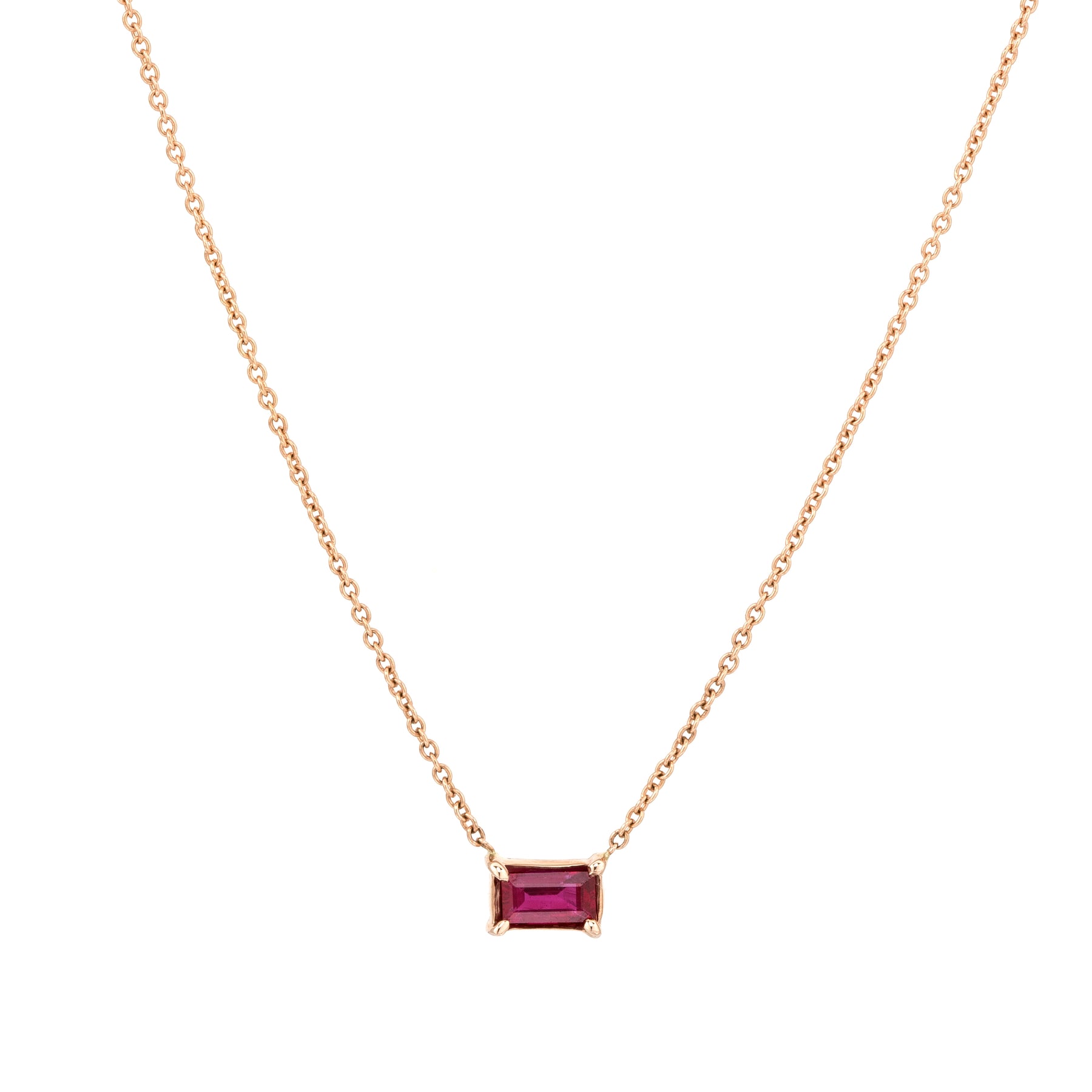 Ruby Baguette Necklace - Nina Segal Jewelry