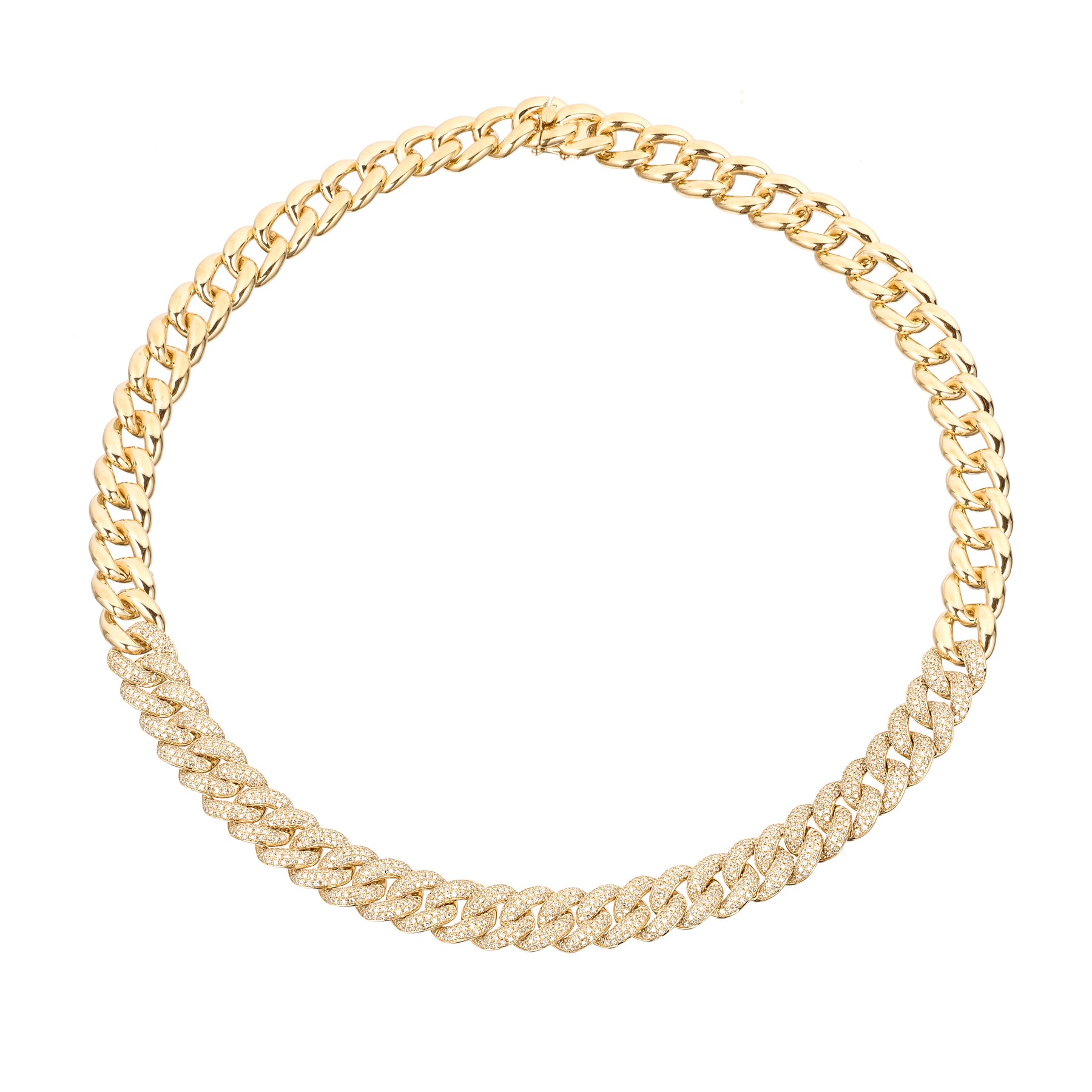 Thick Pave Diamond Cuban Link Necklace - Nina Segal Jewelry