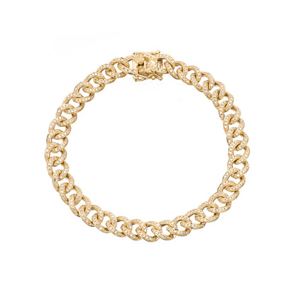 Pave Diamond Cuban Link Bracelet - Nina Segal Jewelry