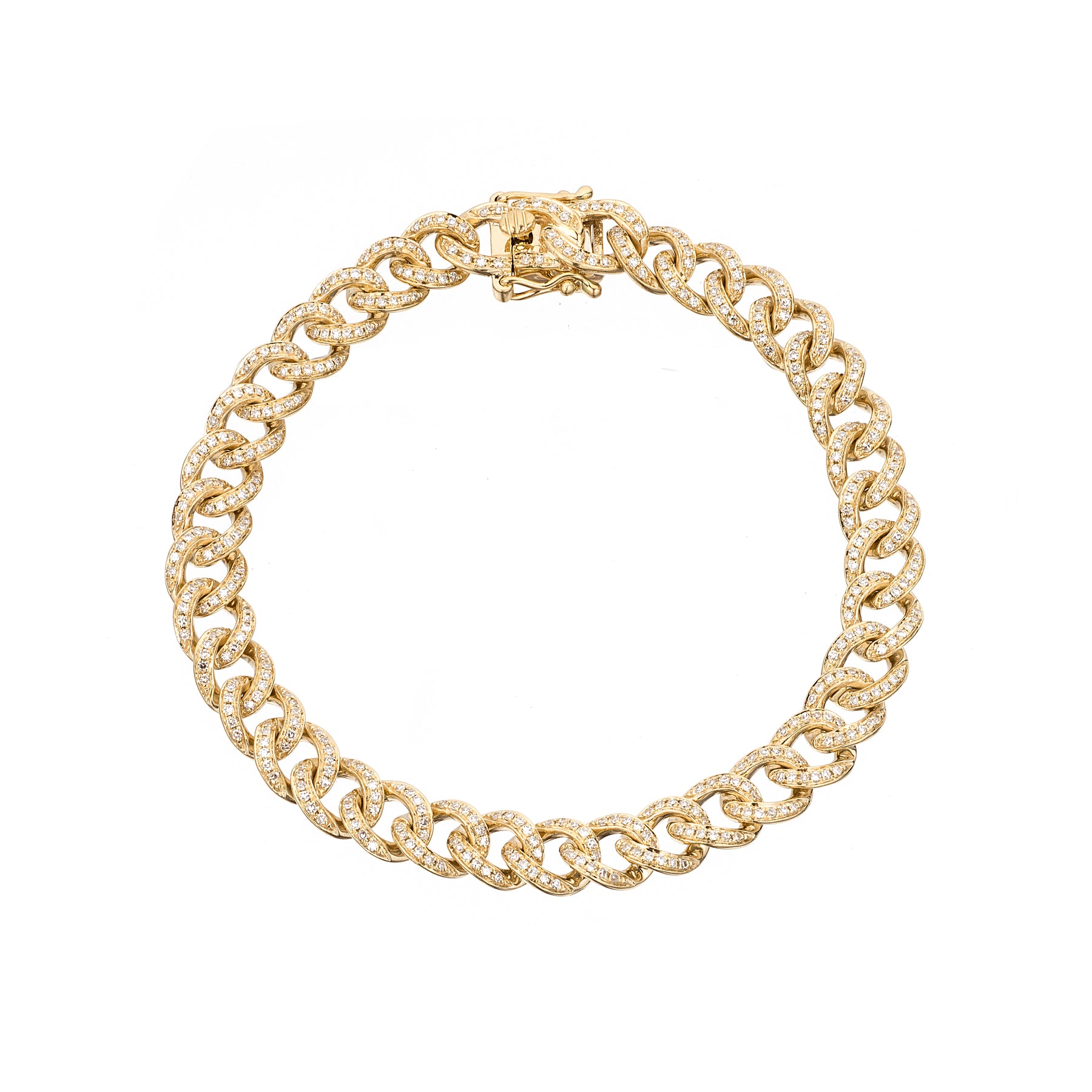 Pave Diamond Cuban Link Bracelet - Nina Segal Jewelry