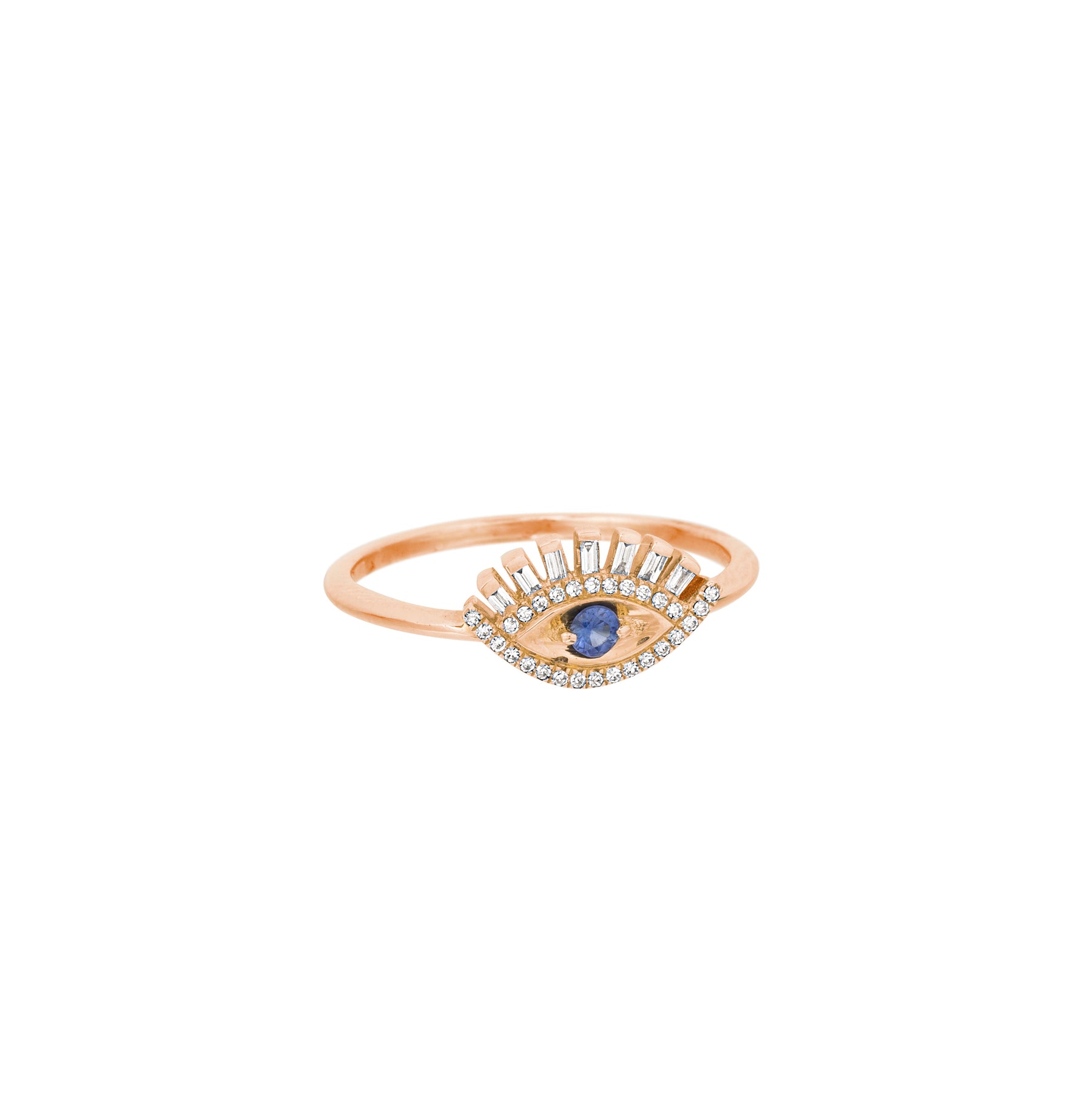 Tiny Blue Evil Eye Ring – Sami Jewels