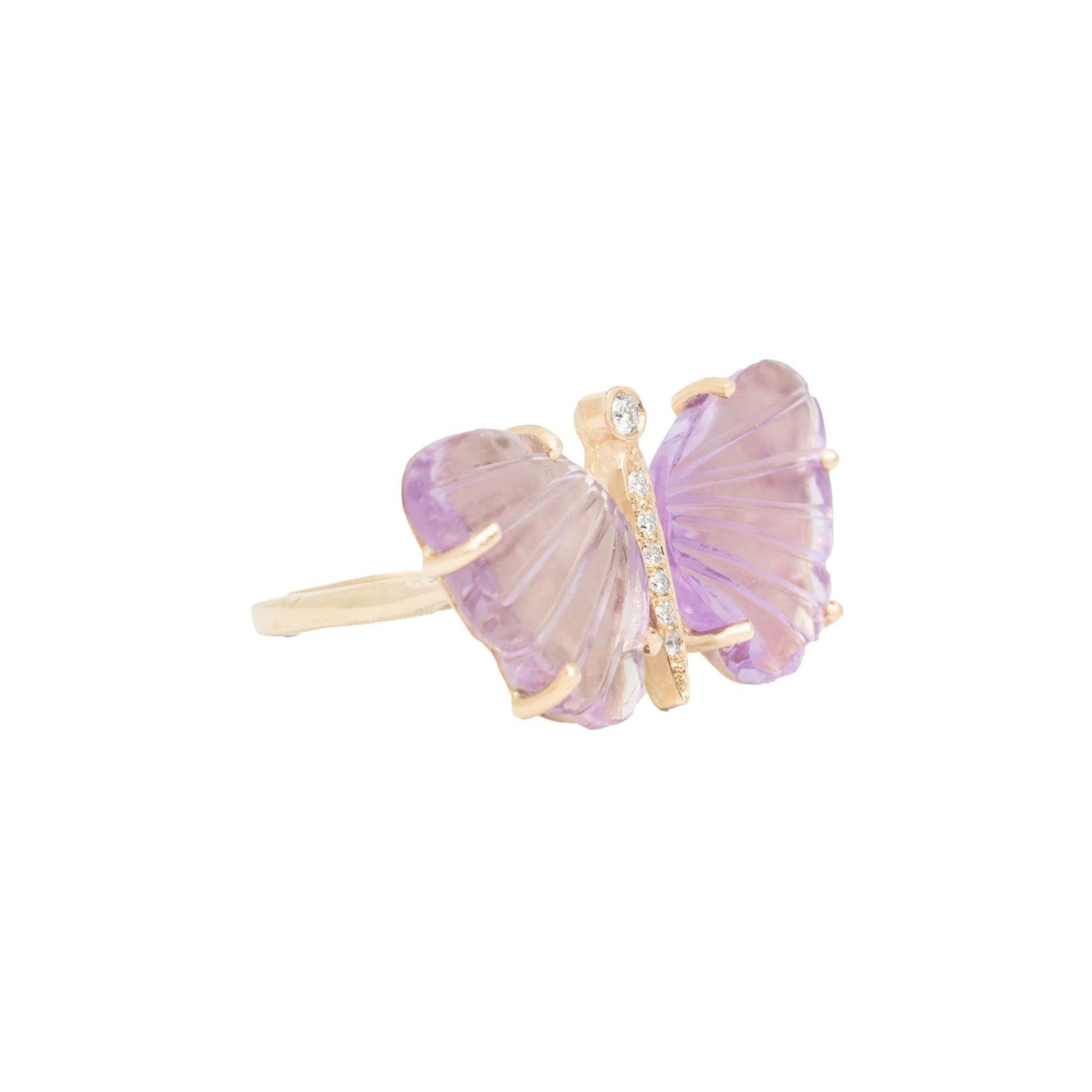 Medium Pink Amethyst Butterfly Ring - Nina Segal Jewelry