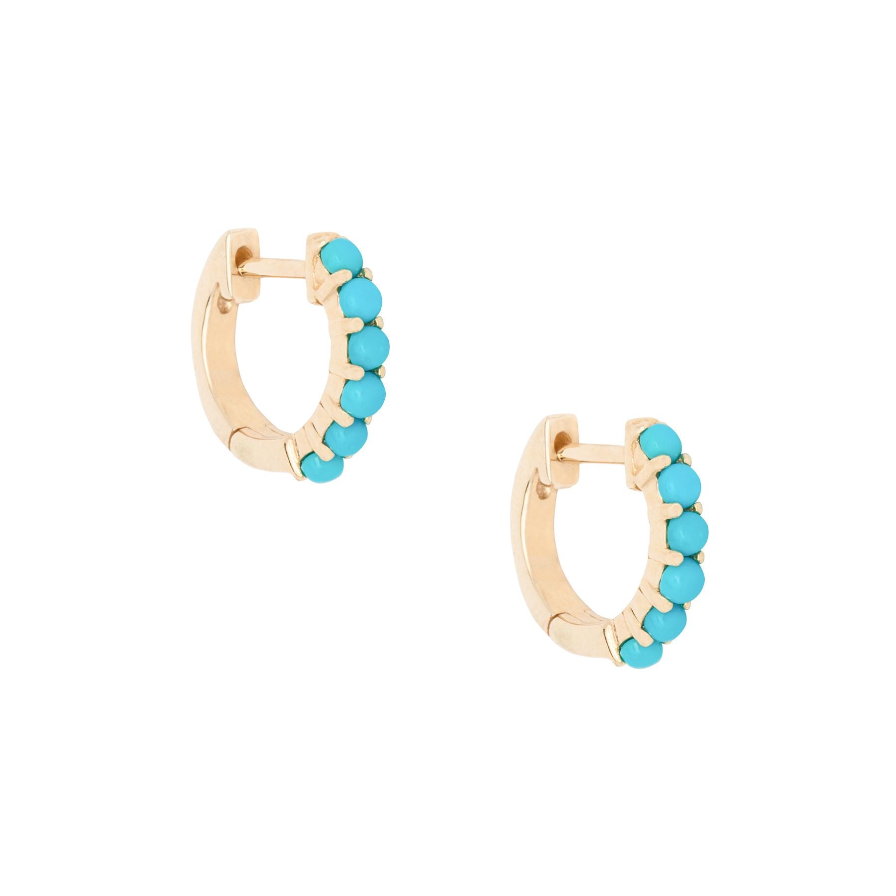 Turquoise Thick Huggies - Nina Segal Jewelry