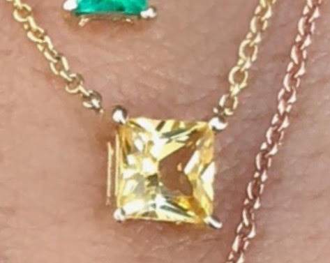 Yellow Sapphire Princess Cut Gem Candy Necklace - Nina Segal Jewelry