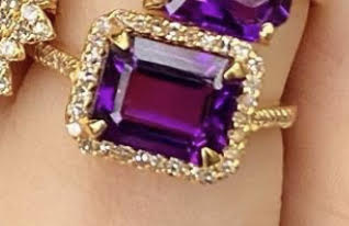 Amethyst Cushion Diamond Ring - Nina Segal Jewelry