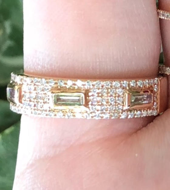 Pave Thick Band With Baguettes - Nina Segal Jewelry