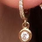 Diamond Bezel Drop Huggies - Nina Segal Jewelry