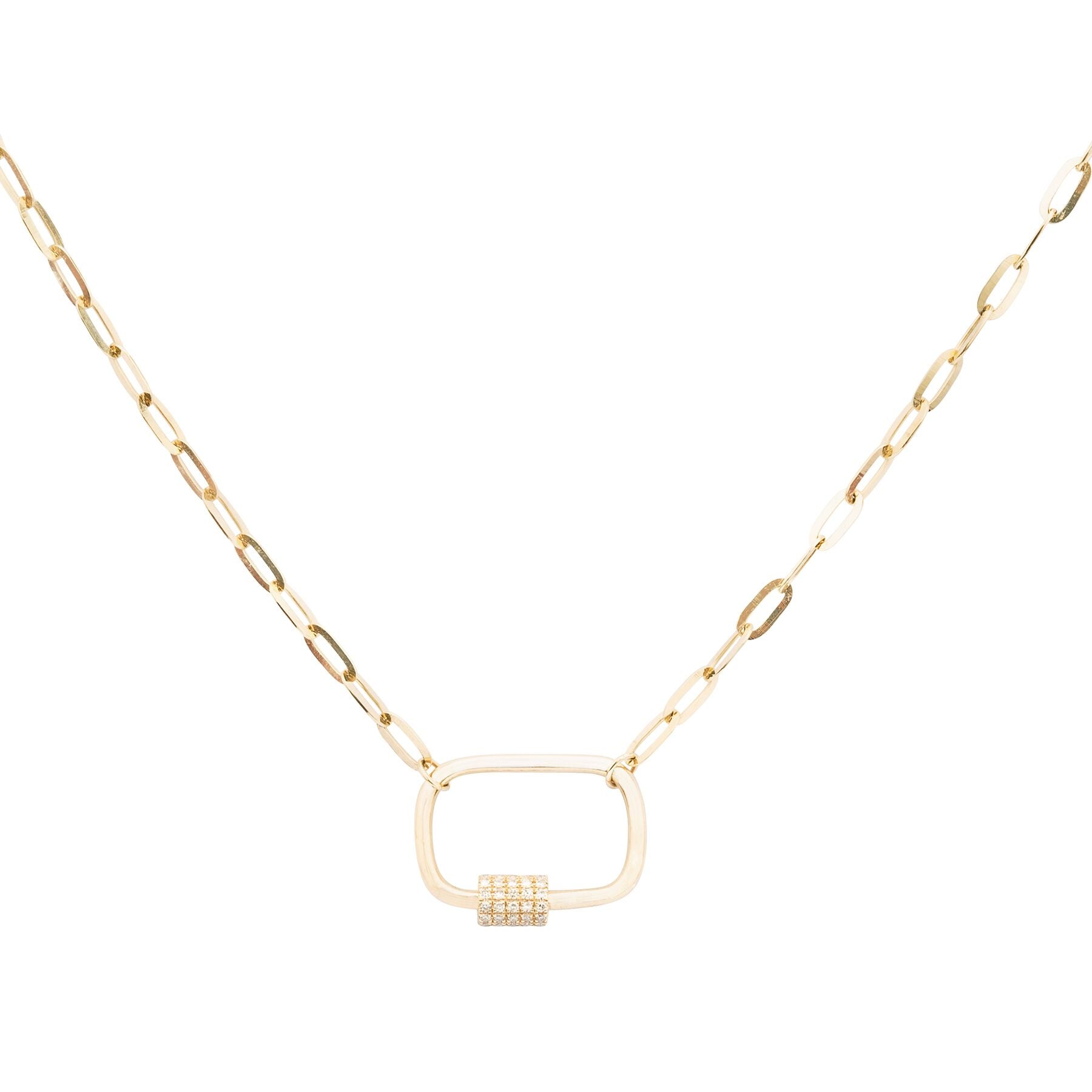 Carabiner Diamond Necklace - Nina Segal Jewelry