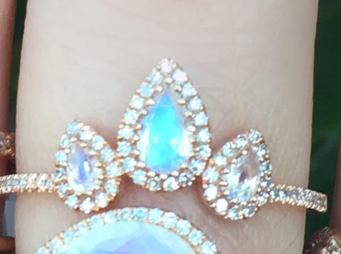 Moonstone Diamond Crown Ring - Nina Segal Jewelry