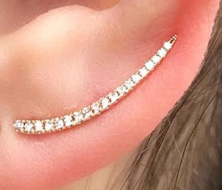 Curved Point Diamond Ear Climbers - Nina Segal Jewelry