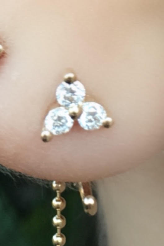 Mini Diamond Triad Huggies - Nina Segal Jewelry