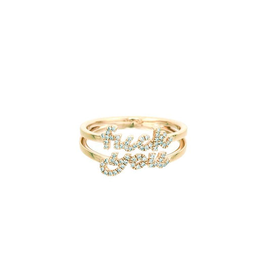 Diamond F You Ring - Nina Segal Jewelry