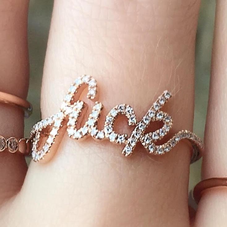 Diamond Cursive Fuck Ring - Nina Segal Jewelry