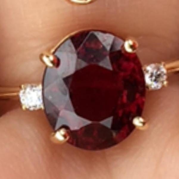 Gem Candy Garnet Double Diamond Ring - Nina Segal Jewelry