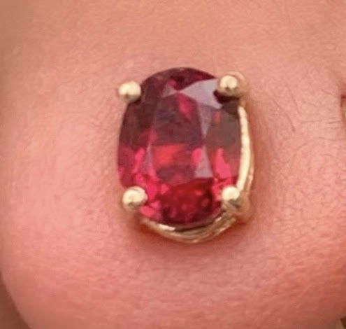 Malaya Garnet Oval Gem Candy Studs - Nina Segal Jewelry