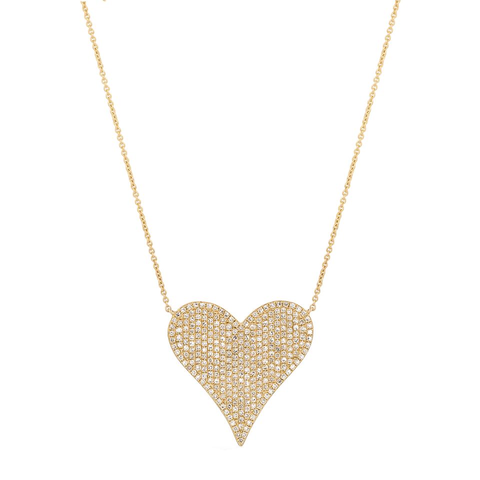 Big Heart Pave Diamond Necklace - Nina Segal Jewelry