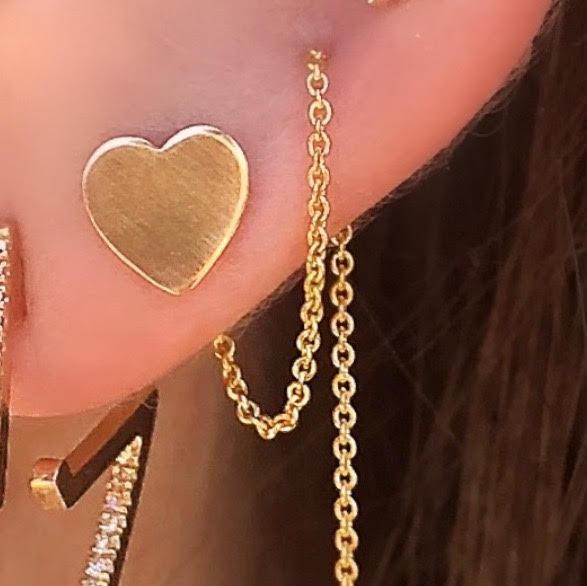 Heart Pull Through Earrings - Nina Segal Jewelry