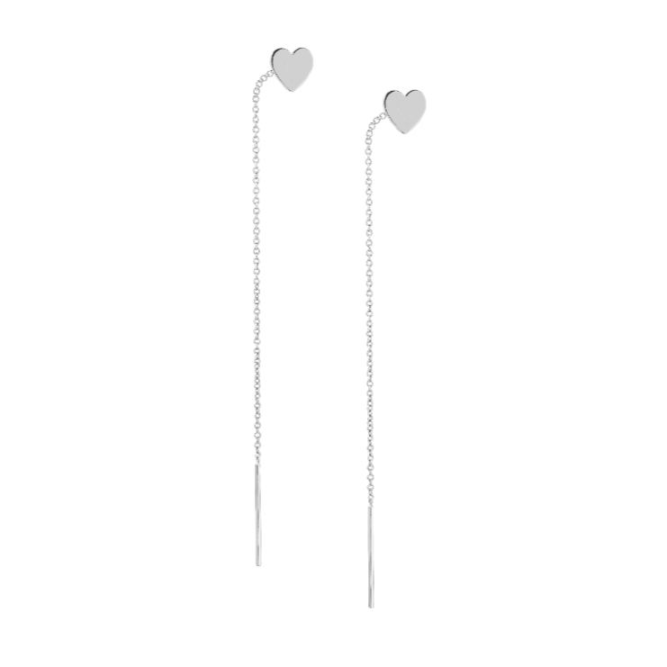 Heart Pull Through Earrings - Nina Segal Jewelry
