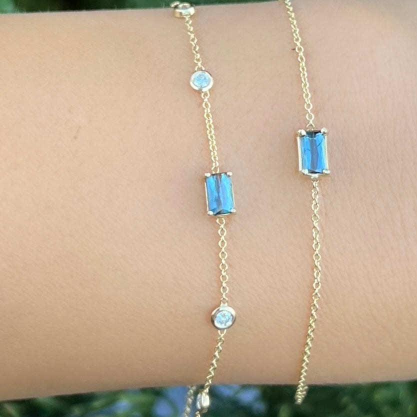 Gem Candy Sapphire Diamond Bezel Bracelet