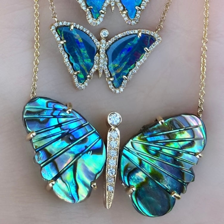 5 Butterflies Diamond Necklace - Chris Jewels