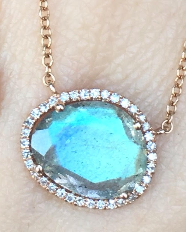 Organic Labradorite Diamond Necklace - Nina Segal Jewelry