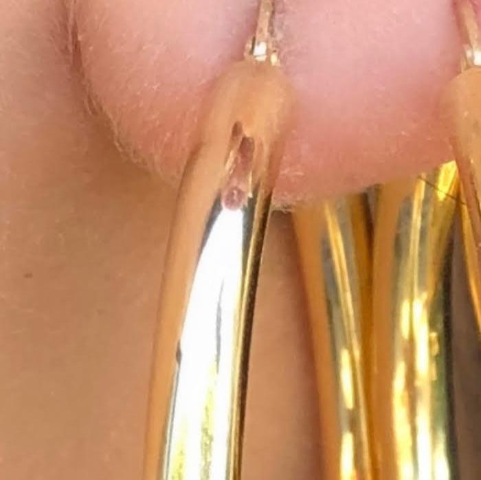 2.5" 4MM Thick Gold Hoops - Nina Segal Jewelry