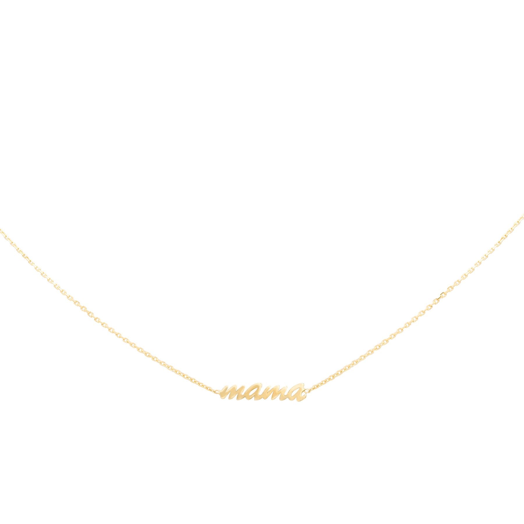 Tiny Plain Gold Adjustable Mama Necklace - Nina Segal Jewelry