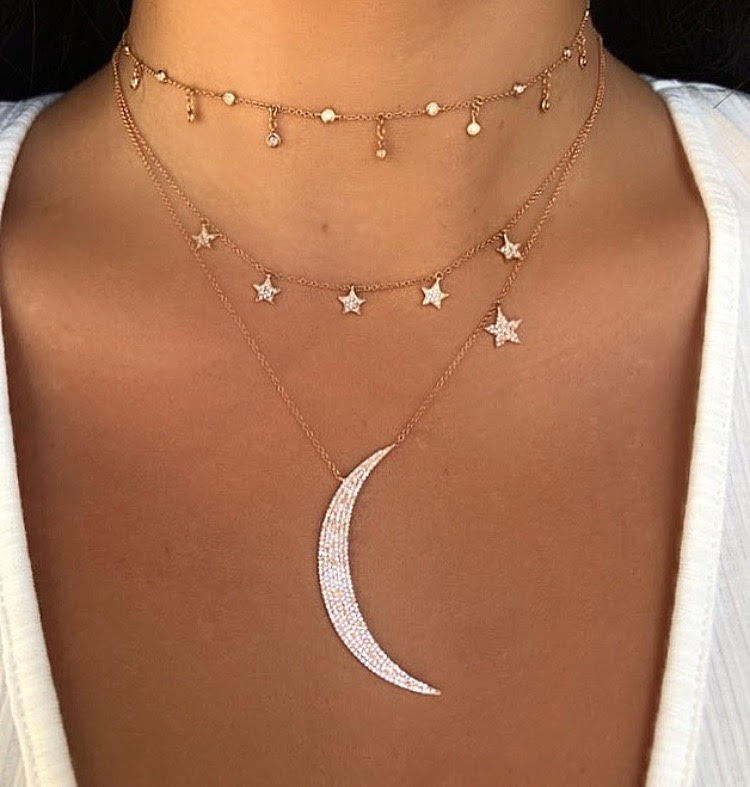 Mother Moon & Star Pave Necklace - Nina Segal Jewelry